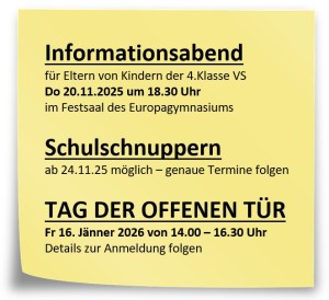 Informationsveranstaltungen 2025